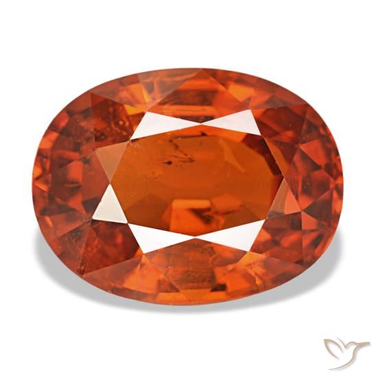 4.65ct 오렌지 스페사르타이트 가넷, 오벌, VS