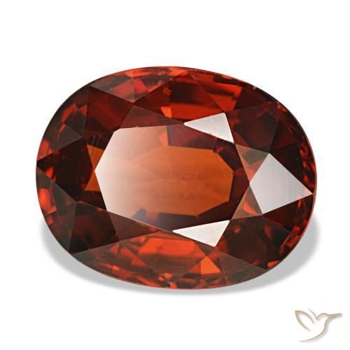 4.66캐럿 천연 다크 레드 스페사르타이트 가넷, 타원형 컷, 10.7×8.4 mm, VS