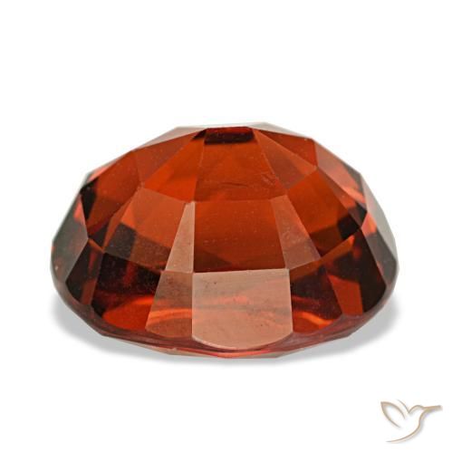 3.89캐럿 천연 밝은 빨간색 스페사르타이트 가넷, 타원형 컷, 9×7.5 mm, VS