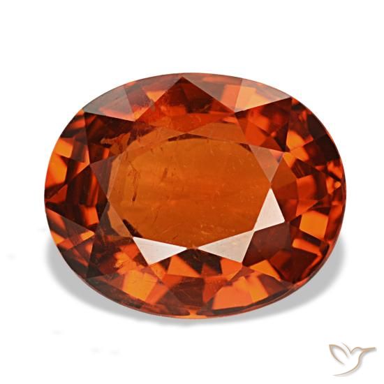 3.55캐럿 천연 캔디 레드 스페사르타이트 가넷, 타원형 컷, 9.9×8 mm, VS