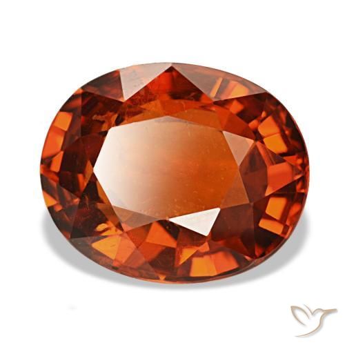 3.55캐럿 천연 캔디 레드 스페사르타이트 가넷, 타원형 컷, 9.9×8 mm, VS