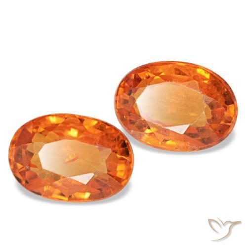1.43캐럿 천연 미디엄 오렌지 스페사르타이트 가넷 보석, 타원형 컷, 5.9×4.1 mm, VS-SI