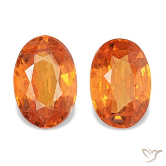 1.12캐럿 천연 파이어 오렌지 스페사르타이트 가넷 보석, 타원형 컷, 5.9×4.1 mm, VS-SI