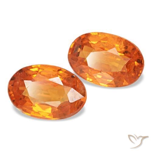 1.12캐럿 천연 파이어 오렌지 스페사르타이트 가넷 보석, 타원형 컷, 5.9×4.1 mm, VS-SI