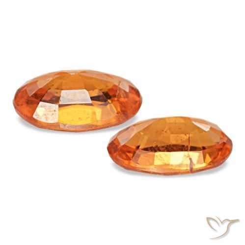 1.12캐럿 천연 파이어 오렌지 스페사르타이트 가넷 보석, 타원형 컷, 5.9×4.1 mm, VS-SI