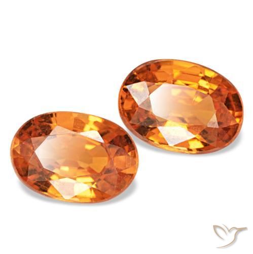 1.13캐럿 천연 Medium Dark-Orange 스페사르타이트 가넷 보석, 타원형 컷, 5.7×4 mm, VS