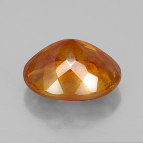 7.77캐럿 천연 오렌지 스팔레라이트, 타원형 컷, 12.4×10.6 mm, SI-I1