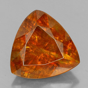 14.70캐럿 천연 오렌지 스팔레라이트, 트릴리언, 14.7×14.6 mm, SI-I1