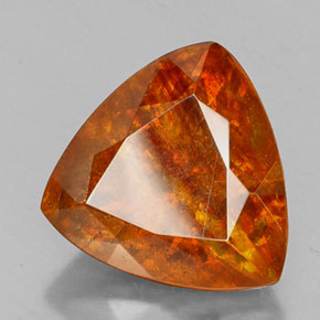 14.70캐럿 천연 오렌지 스팔레라이트, 트릴리언, 14.7×14.6 mm, SI-I1