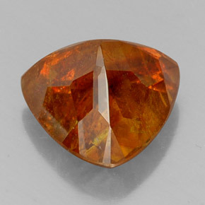 14.70캐럿 천연 오렌지 스팔레라이트, 트릴리언, 14.7×14.6 mm, SI-I1