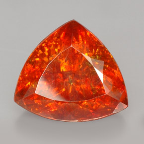 28.69캐럿 천연 오렌지 스팔레라이트, 트릴리언, 19×16.9 mm, SI