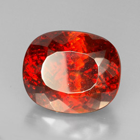 54.74캐럿 천연 레드 오렌지 스팔레라이트, 투명한, 22.1×18.5 mm, 투명/반투명