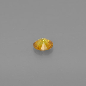 0.47캐럿 천연 옐로우 스팔레라이트, 라운드 컷, 4.92 mm, SI