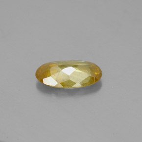 1.26캐럿 천연 옐로우 스팔레라이트, 타원형 컷, 9.2×5.3 mm, SI