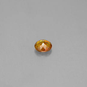 0.41캐럿 천연 레드 오렌지 스팔레라이트, 라운드 컷, 4.37 mm, VS