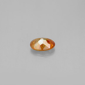 0.72캐럿 천연 레드 오렌지 스팔레라이트, 타원형 컷, 6.4×4.5 mm, SI