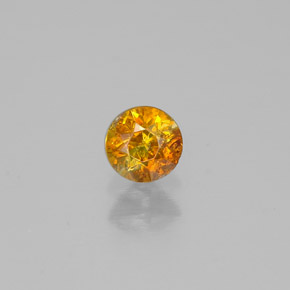 0.30캐럿 천연 오렌지 스팔레라이트, 라운드 컷, 3.71 mm, VS-SI