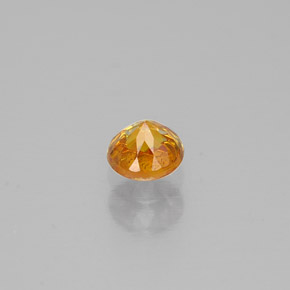 0.30캐럿 천연 오렌지 스팔레라이트, 라운드 컷, 3.71 mm, VS-SI