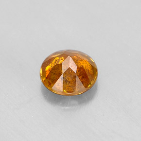 0.57캐럿 천연 오렌지 스팔레라이트, 라운드 컷, 4.95 mm, VS-SI