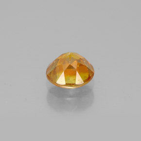 0.55캐럿 천연 골든 옐로우 스팔레라이트, 라운드 컷, 4.72 mm, SI