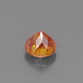 0.53캐럿 천연 레드 오렌지 스팔레라이트, 라운드 컷, 4.40 mm, VS-SI