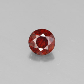 0.50캐럿 천연 레드 오렌지 스팔레라이트, 라운드 컷, 4.46 mm, VS-SI