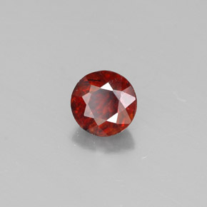 0.50캐럿 천연 레드 오렌지 스팔레라이트, 라운드 컷, 4.46 mm, VS-SI