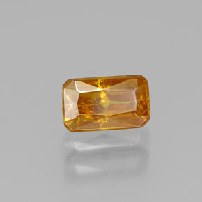 0.59캐럿 천연 골든 옐로우 스팔레라이트, 에메랄드 컷, 5.6×3.4 mm, VS-SI