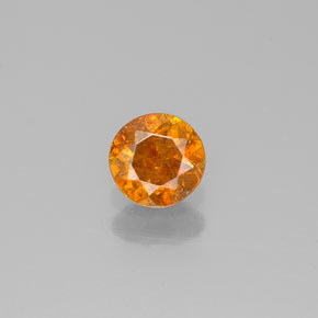0.32캐럿 천연 골든 옐로우 스팔레라이트, 라운드 컷, 4.24 mm, SI