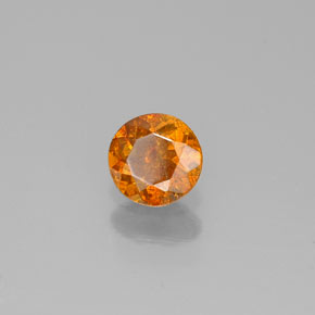 0.32캐럿 천연 골든 옐로우 스팔레라이트, 라운드 컷, 4.24 mm, SI