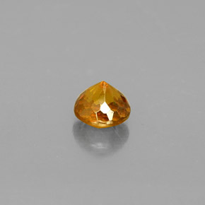 0.69캐럿 천연 오렌지 스팔레라이트, 라운드 컷, 4.66 mm, SI