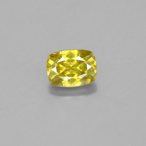 1.01캐럿 천연 골든 옐로우 스팔레라이트, 쿠션 컷, 6.3×4.7 mm, SI
