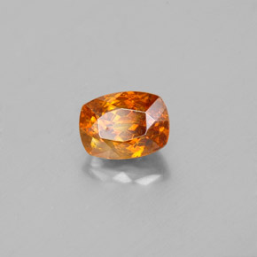 1.09캐럿 천연 붉은빛 오렌지 스팔레라이트, 쿠션 컷, 6.3×4.6 mm, SI