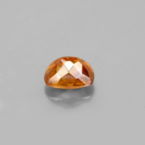 1.09캐럿 천연 붉은빛 오렌지 스팔레라이트, 쿠션 컷, 6.3×4.6 mm, SI