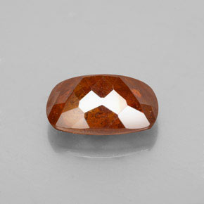 3.70캐럿 천연 붉은빛 오렌지 스팔레라이트, 쿠션 컷, 10.2×7.9 mm, SI