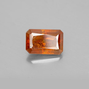 1.86캐럿 천연 붉은빛 오렌지 스팔레라이트, 에메랄드 컷, 8.1×5.4 mm, SI