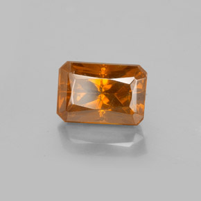 2.23캐럿 천연 붉은빛 오렌지 스팔레라이트, 에메랄드 컷, 8.1×5.5 mm, VS-SI