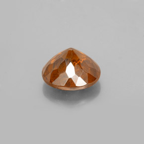 2.12캐럿 천연 붉은빛 오렌지 스팔레라이트, 라운드 컷, 7.47 mm, SI