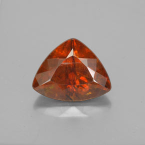 2.74캐럿 천연 붉은빛 오렌지 스팔레라이트, 트릴리언, 9.5×7.6 mm, SI