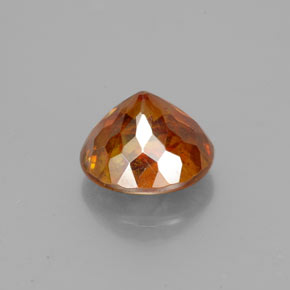 1.97캐럿 천연 붉은빛 오렌지 스팔레라이트, 라운드 컷, 6.93 mm, SI