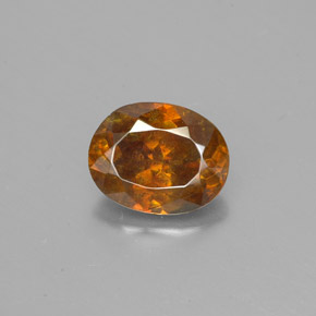 1.32캐럿 천연 골든 옐로우 스팔레라이트, 타원형 컷, 7.3×5.8 mm, SI