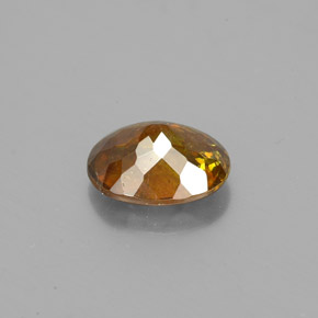 1.32캐럿 천연 골든 옐로우 스팔레라이트, 타원형 컷, 7.3×5.8 mm, SI