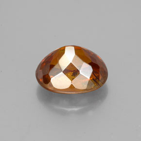 2.12캐럿 천연 붉은빛 오렌지 스팔레라이트, 타원형 컷, 7.8×6.4 mm, SI
