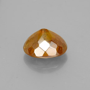 1.81캐럿 천연 골든 옐로우 스팔레라이트, 타원형 컷, 7.3×6.3 mm, SI
