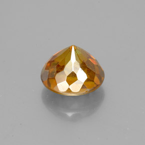 1.86캐럿 천연 붉은빛 오렌지 스팔레라이트, 라운드 컷, 6.64 mm, SI
