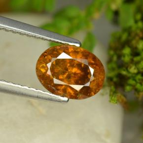 2.18캐럿 천연 오렌지 스팔레라이트, 타원형 컷, 7.9×6 mm, SI