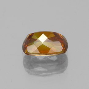 1.19캐럿 천연 붉은빛 오렌지 스팔레라이트, 쿠션 컷, 7.1×5 mm, VS-SI