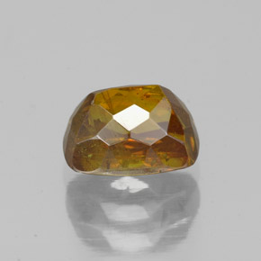 1.63캐럿 천연 붉은빛 오렌지 스팔레라이트, 쿠션 컷, 6.9×5.2 mm, SI