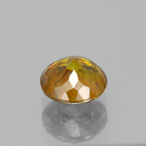 1.30캐럿 천연 붉은빛 오렌지 스팔레라이트, 라운드 컷, 6.25 mm, SI