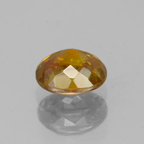 0.81캐럿 천연 붉은빛 오렌지 스팔레라이트, 타원형 컷, 5.6×4.7 mm, VS-SI